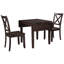 Ensembles de table de salle à manger en bois peu encombrants avec chaises, conception espresso extensible