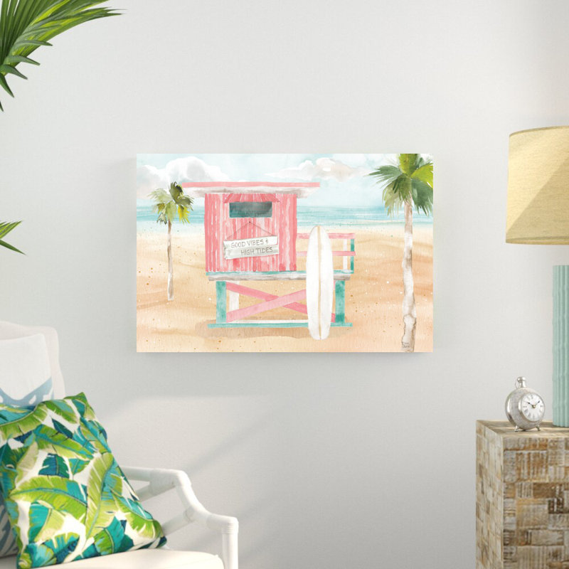 «Surfs up viii» par Dina June - reproduction d'art sur toile tendue, H 24 po x l 36 po
