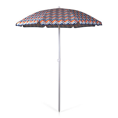 Edwin 5.5 ft Outdoor Canopy Sunshade Beach Umbrella and Small Patio Umbrella