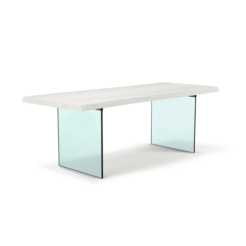 Table de salle à manger Colin, L 92 po x H 30 po x P 40 po, Blanc délavé