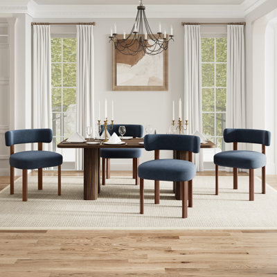 Upholstered Solid Wood Dining Chair Side Chair