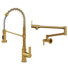 Kitchen Faucet Set with Pull-Down Faucet and Wall-Mount Pot Filler