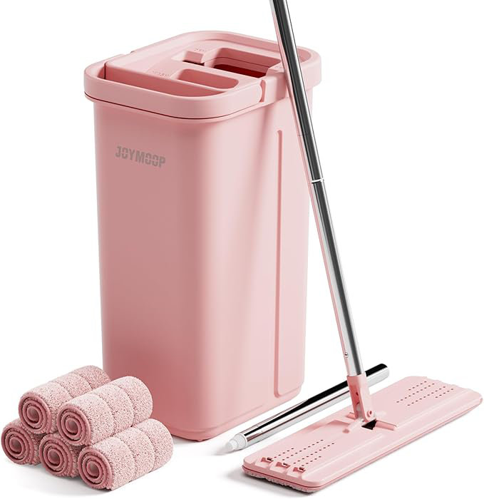 Vadrouille rose et seau avec essoreuse pour la maison JOYMOOP, 5