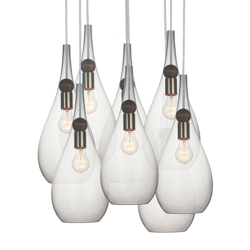 Earth Chandelier, 24" H x 18" W x 18" D, Brushed Nickel