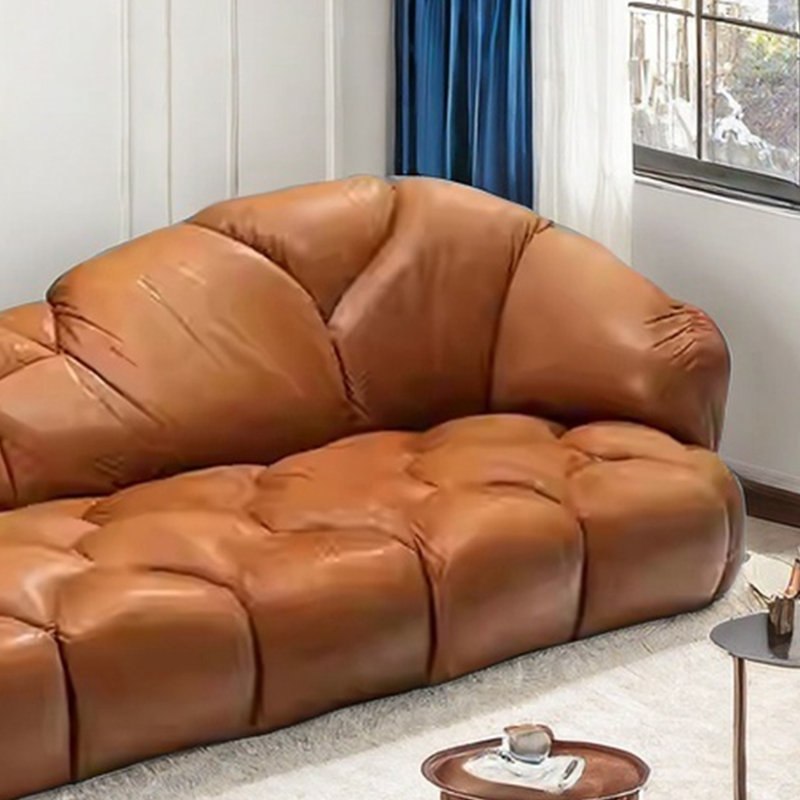 Medieval alien Bauhaus cloud arc sofa, 27.55" H x 74.8" W x 45.27" D