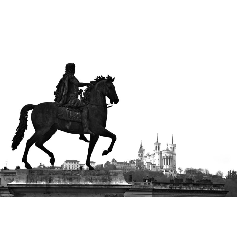 Statue of Louis XIV 1 Piece Wrapped Canvas Wall Art, 30cm H x 46cm W
