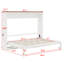 Lit escamotable escamotable avec USB, lit escamotable pour chambre d'amis-762355173