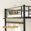 Lit mezzanine avec rangement en métal