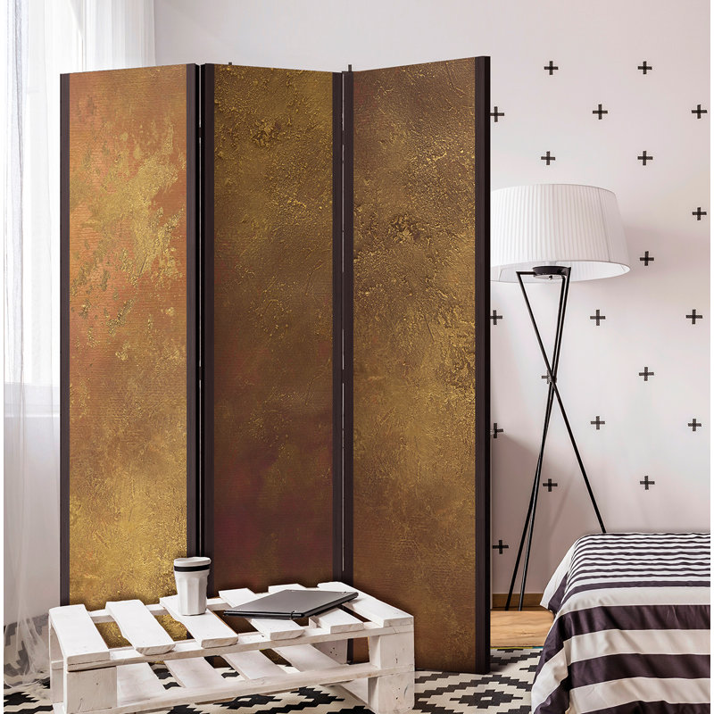 Channelle Solid Wood Folding Room Divider, 3