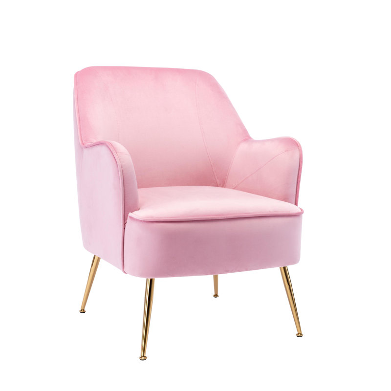 Bucholz Velvet Armchair, Pink