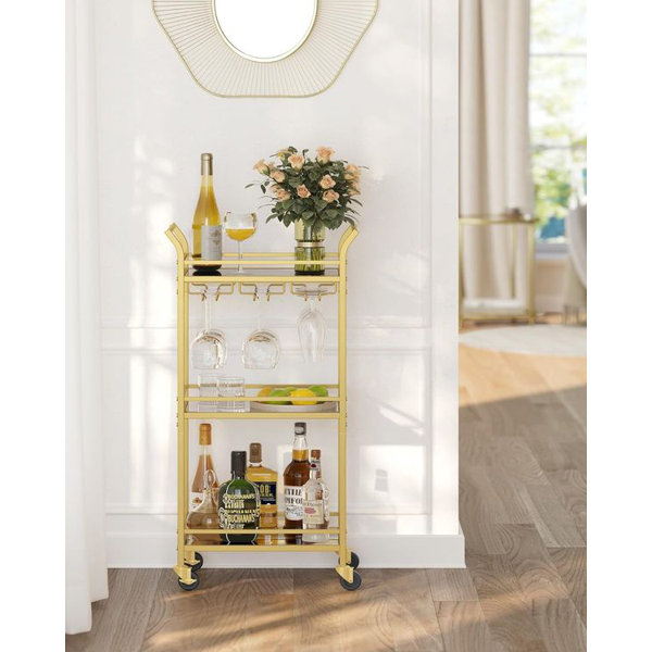 Mercer41 Arkeem Metal Bar Cart | Wayfair