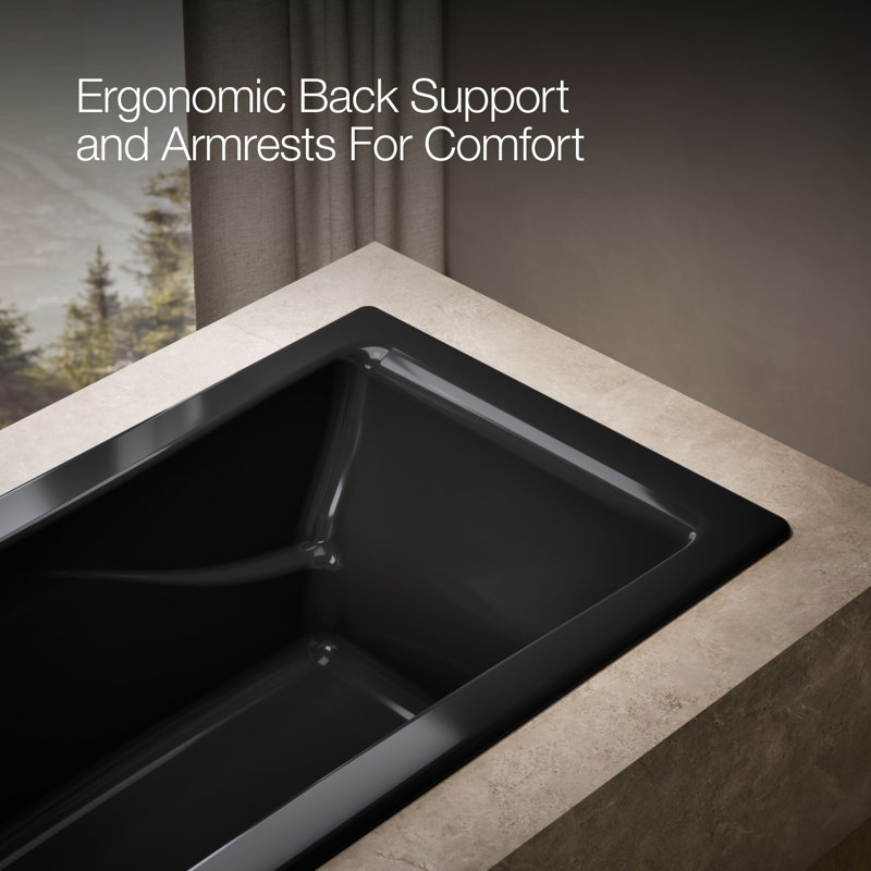 Tea-for-Two® 72" x 36" Soaking Bathtub, Black Black™
