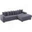 Canapé modulaire en L 110,75 po, canapé modulaire en velours côtelé, avec repose-pieds mobile, porte-gobelets, 8 coussins décoratifs, poche latérale, déplier dans un lit-266703730