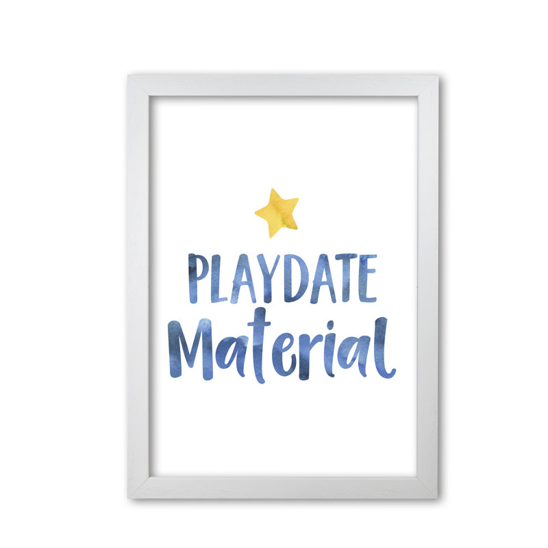 Playdate Material - Painting, White Grain Frame, 30 cm H x 21 cm W x 5 cm D