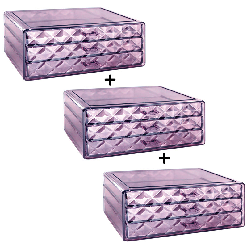 Rangement à maquillage et à bijoux Dunsmuir, Mauve