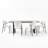 Modern Kitchen Dining Set, Extendable Dining Kitchen Table with Upholstered Dining Chairs(Table, 4Chairs)-560053612