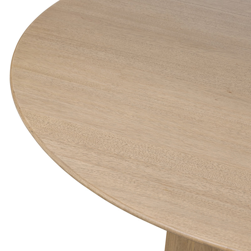Scalloped Dining Table-Brushed Ebony, Natural Matte