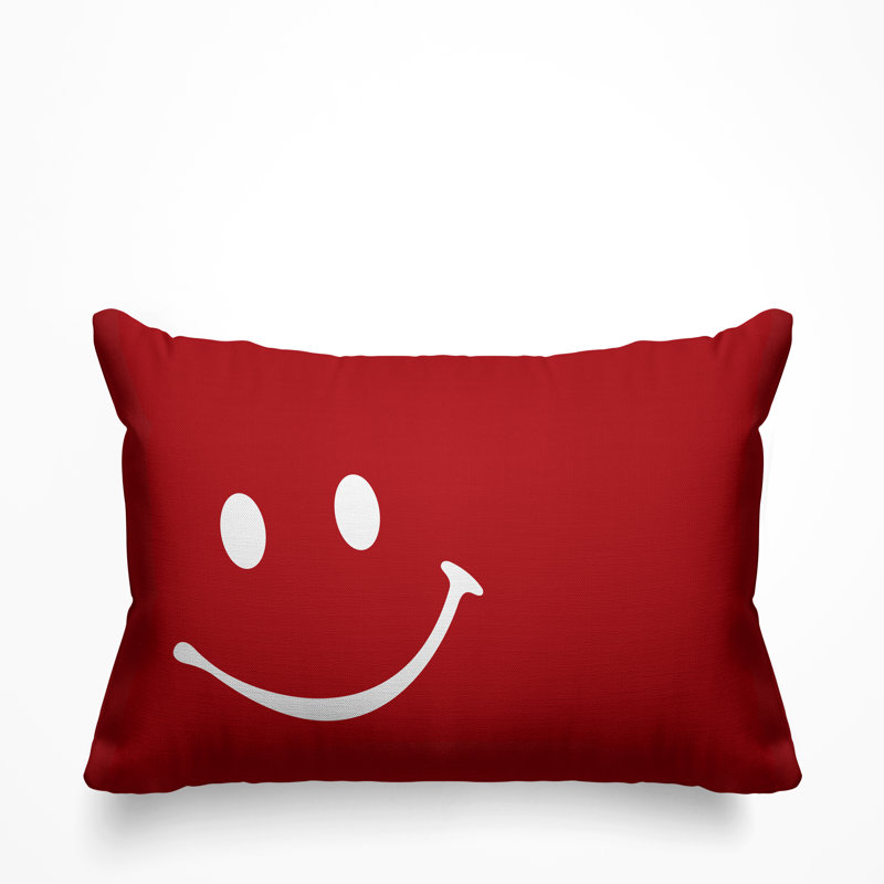 Sweet Outdoor Reversible Throw Pillow, Red