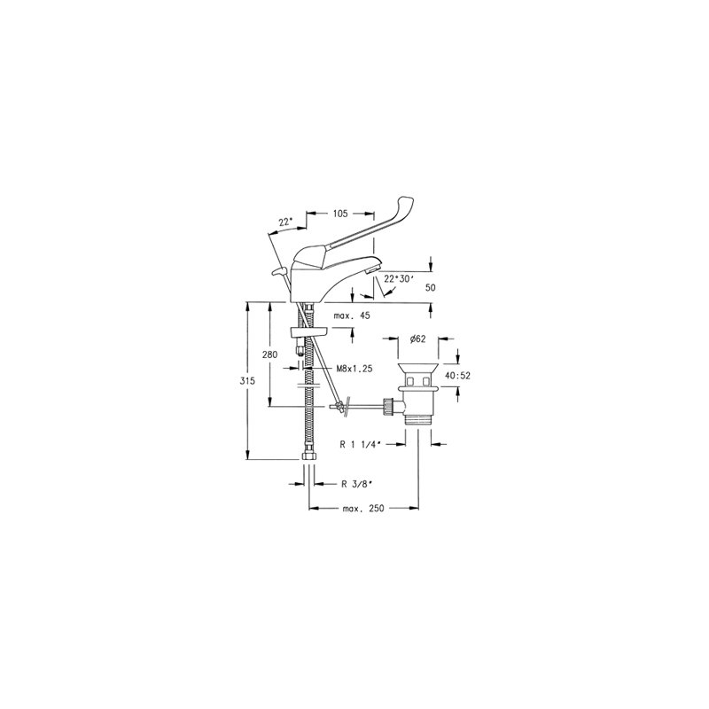 Shila Basin Mixer with Waste