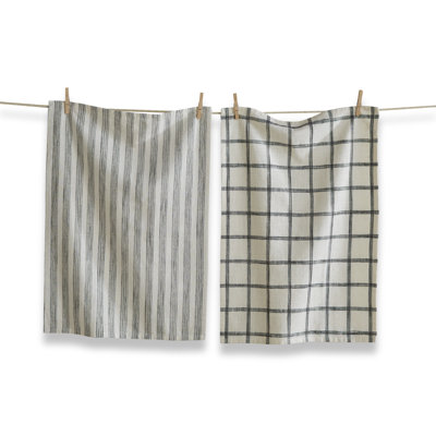 Check & Stripe Dishtowel S/2