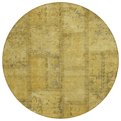 Tapis intérieur lavable rond 8 pi