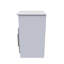 Contrast Fully Assembled Contrast 1 Door Cabinet Light Grey Gloss / White