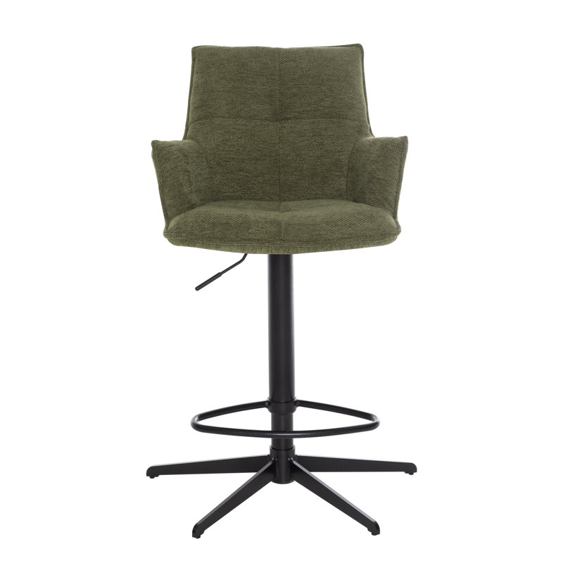 Fabric Bar Stool, Green