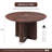 47" Fluted Round Dining Table For 6 With Thickened Edge & Sturdy Pedestal Base-923715004-923668683