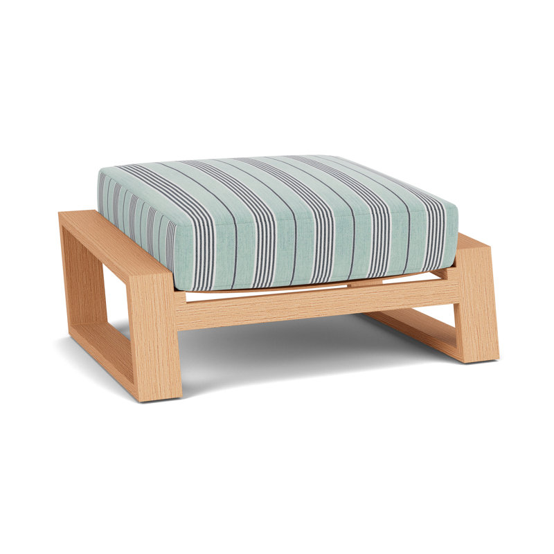 Pursuit Outdoor Ottoman, Hansen Seaglass