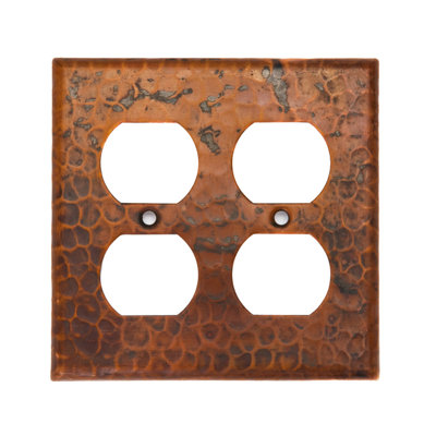 Plaque d'interrupteur cuivre double, 4 trous