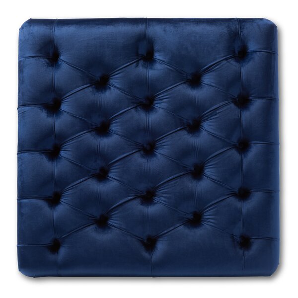 House of Hampton® Caples Velvet Ottoman & Reviews | Wayfair