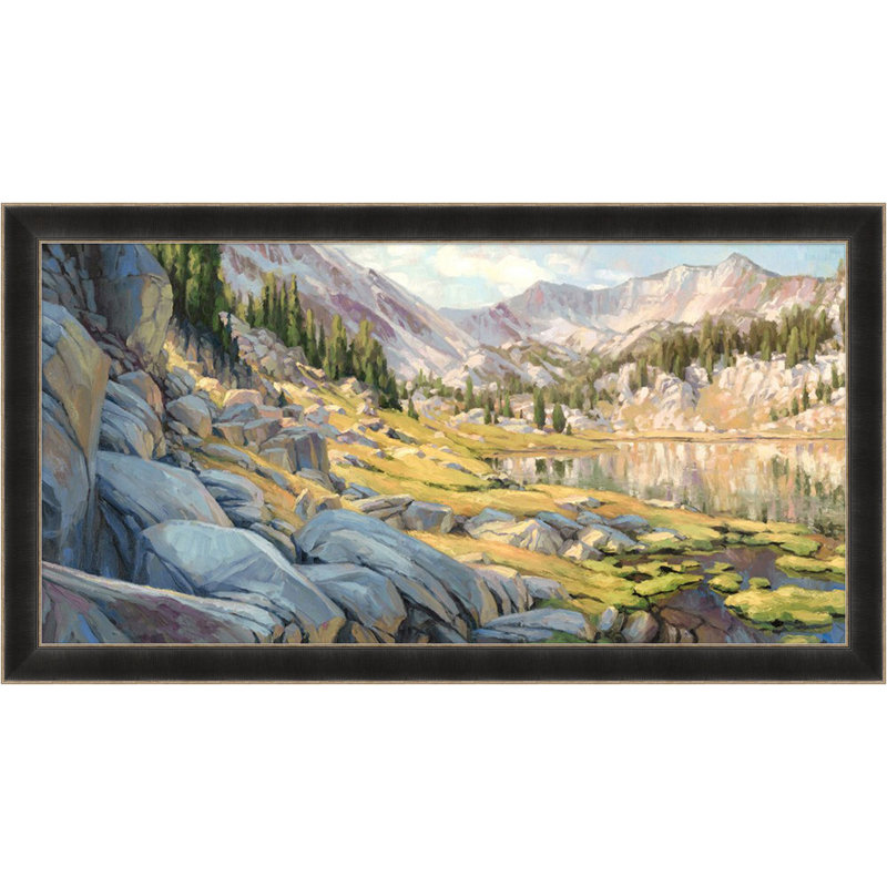 «Hidden Lake», peinture sur toile à cadre flottant