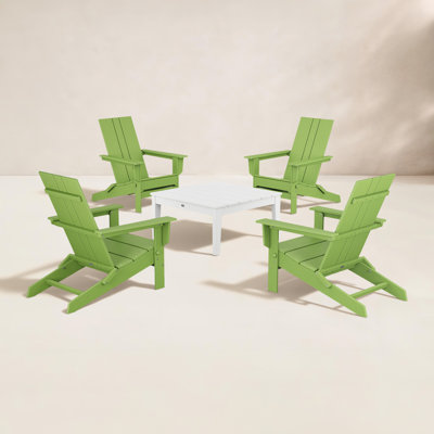 POLYWOOD® x 4-Person Patio Seating Group with Low-Profile Table
