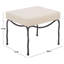 Lacarla Metal Legs Ottoman-129742548