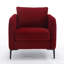 Fauteuil simple confortable en velours avec coussin et pieds en métal, idéal pour le salon, la chambre à coucher, le bureau et les espaces de lecture