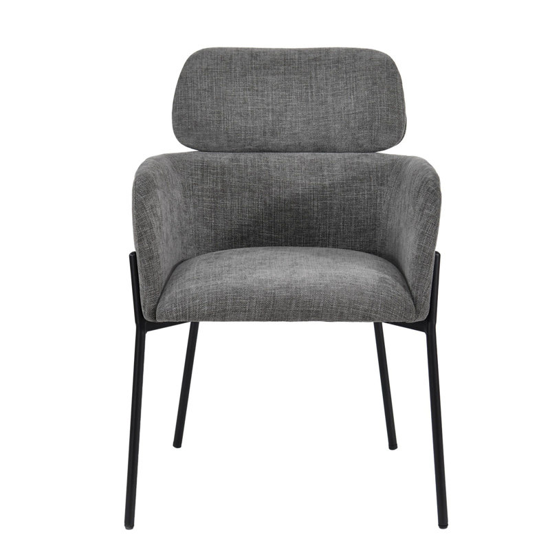 Chaise rembourrée Delisle, graphite