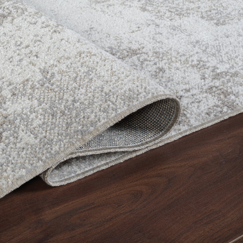Machine Washable Henry Ivory/Gray Rug, Runner 2'6'' x 8'