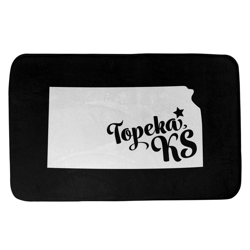 Tapis pour salle de bain kansas topeka, l 21 po x L 34 po, Noir