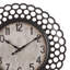 Horloge murale, cadre rond en métal découpé 16 po, cadran tacheté, brun