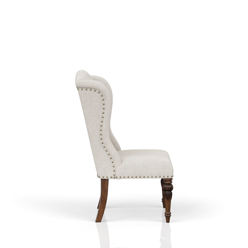 Fauteuil à oreilles rembourré gris, pour chaise d'hôte fiable et stable avec aile,