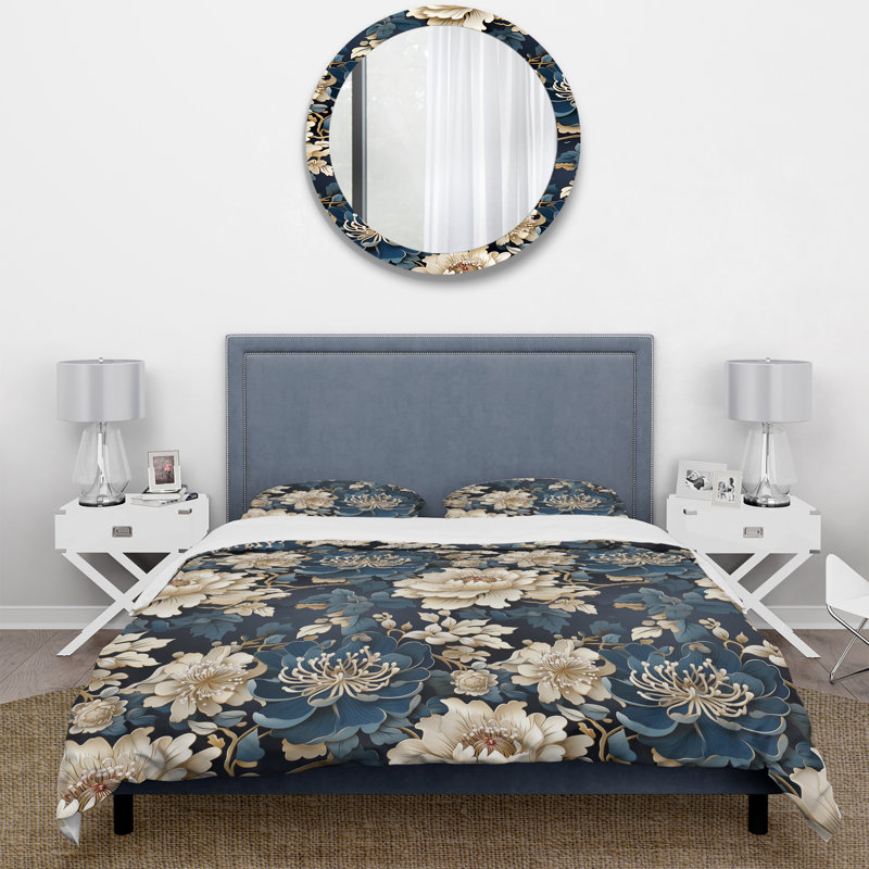 Literie de la dynastie Ming, Housse de couette pour grand lit et 2 taies décor
