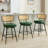Swivel Upholstered Counter Stools With Rattan Back-970377916-970377915