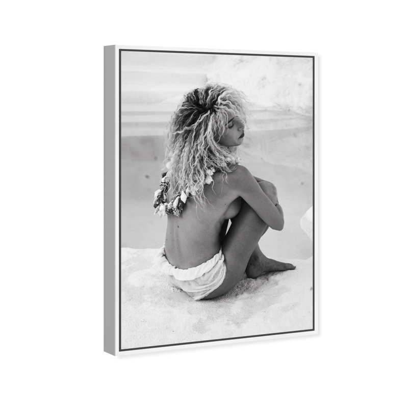 Moment of Peace BW I Canvas People Print by Oliver Gal, 55"H x 37"W, White Frame