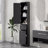 Tall Bathroom Storage Cabinet, Freestanding Storage Cabinet With Two Different Size Drawers And Adjustable Shelves, MDF Board With Painted Finish-2015428977