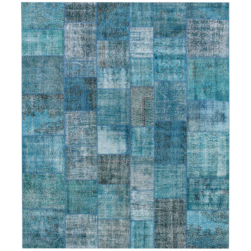 Overdye One-of-a-Kind Rectangle 8'1" X 9'10" Wool Area Rug in