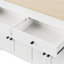 Îlot de cuisine de 74,5 pouces avec table de salle à manger, chariot roulant sur roulettes, étagère à épices et 2 tiroirs pour un rangement polyvalent et une utilisation efficace de l'espace-827326855
