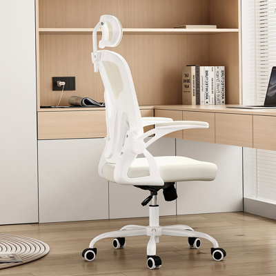 Chaise de bureau ergonomique, chaise de bureau avec appui-tête, chaise d'ordinateur à haut dossier avec accoudoirs et support lombaire réglable pour la salle d'étude de bureau à domicile