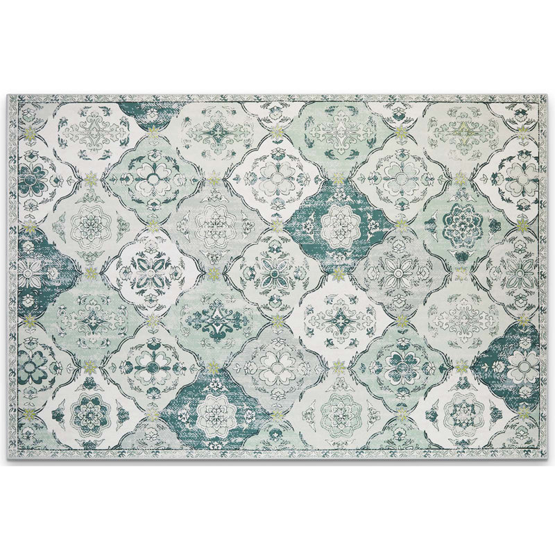 Lively Floral Rug Oriental Area Rug, Rectangle 3' x 5'