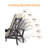 SeeHill Pool Lounge Chair, Aluminum Outdoor Chaise Lounge with Thick Cushion, Outdoor Lounger Pool Furniture with 6-Position Adjustable Backrest, Patio Lounge Chair for Outside, Deck-1740688308