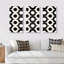 «Black and White Retro Geometrics», ensemble de 3 reproductions d'art encadrées sur toile-1312839110-1312839111